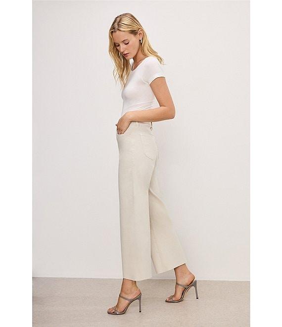 Good American Good Waist High Rise Palazzo Cropped Leg Jeans Product Image