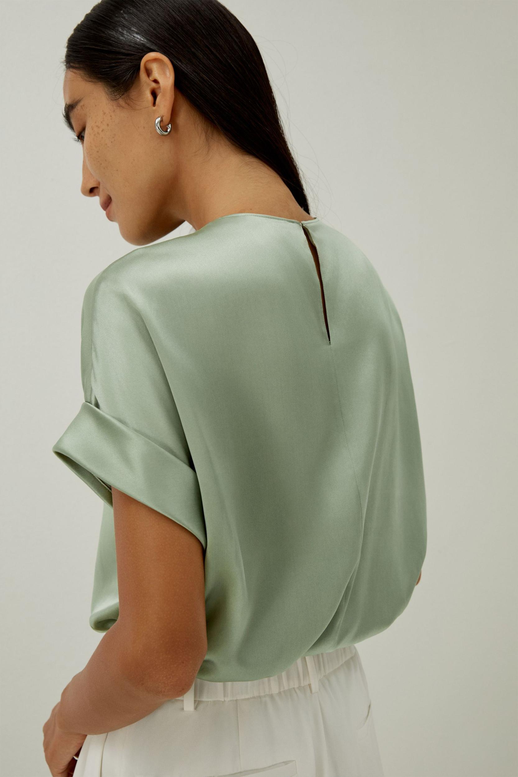 LILYSILK T Shirt Silk - Womens - Navy Blue 100 Silk - Organic Oversized Tops XS Product Image