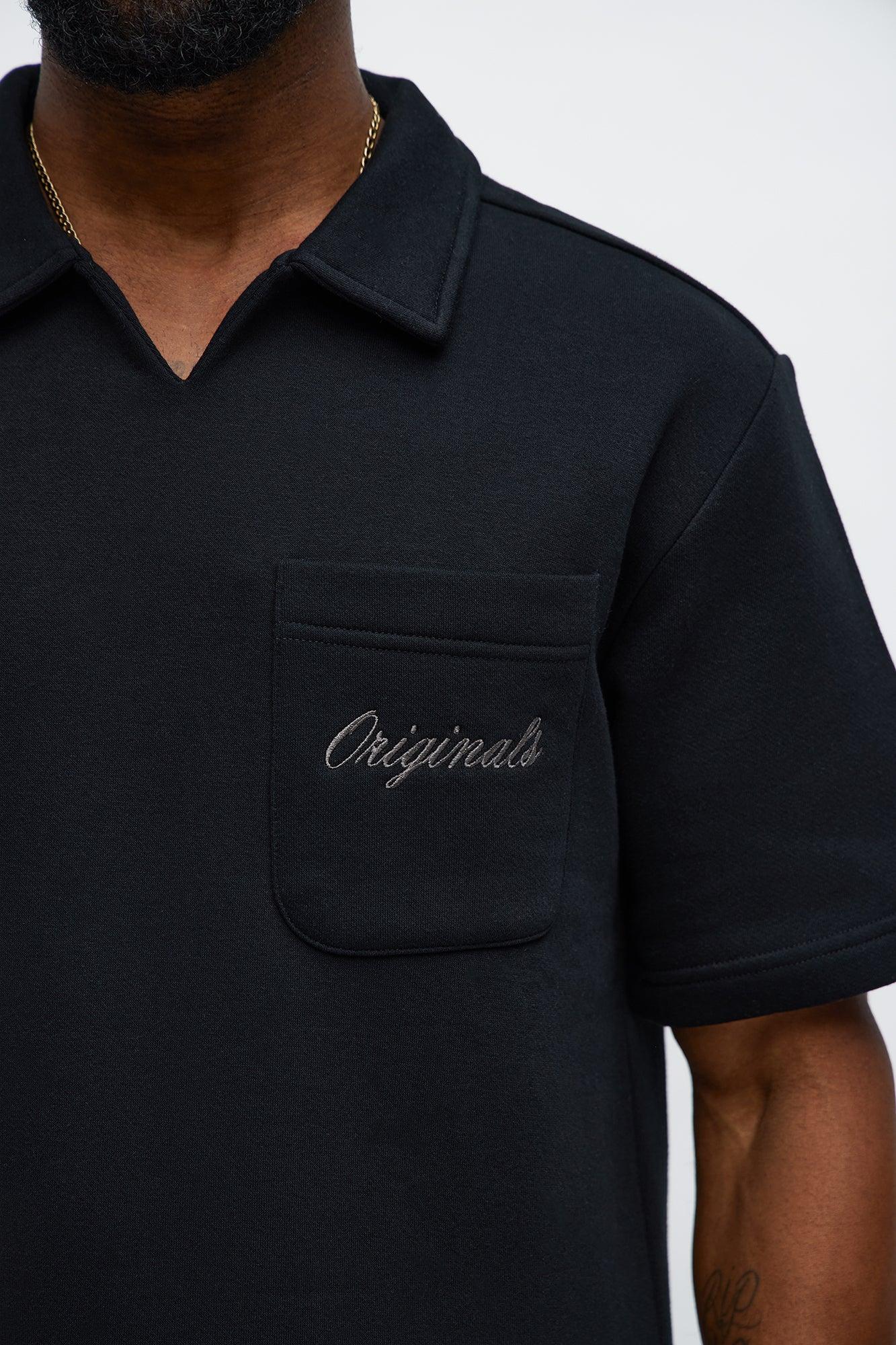 Tyson Happy Mistake Short Sleeve Polo - Black Male Product Image