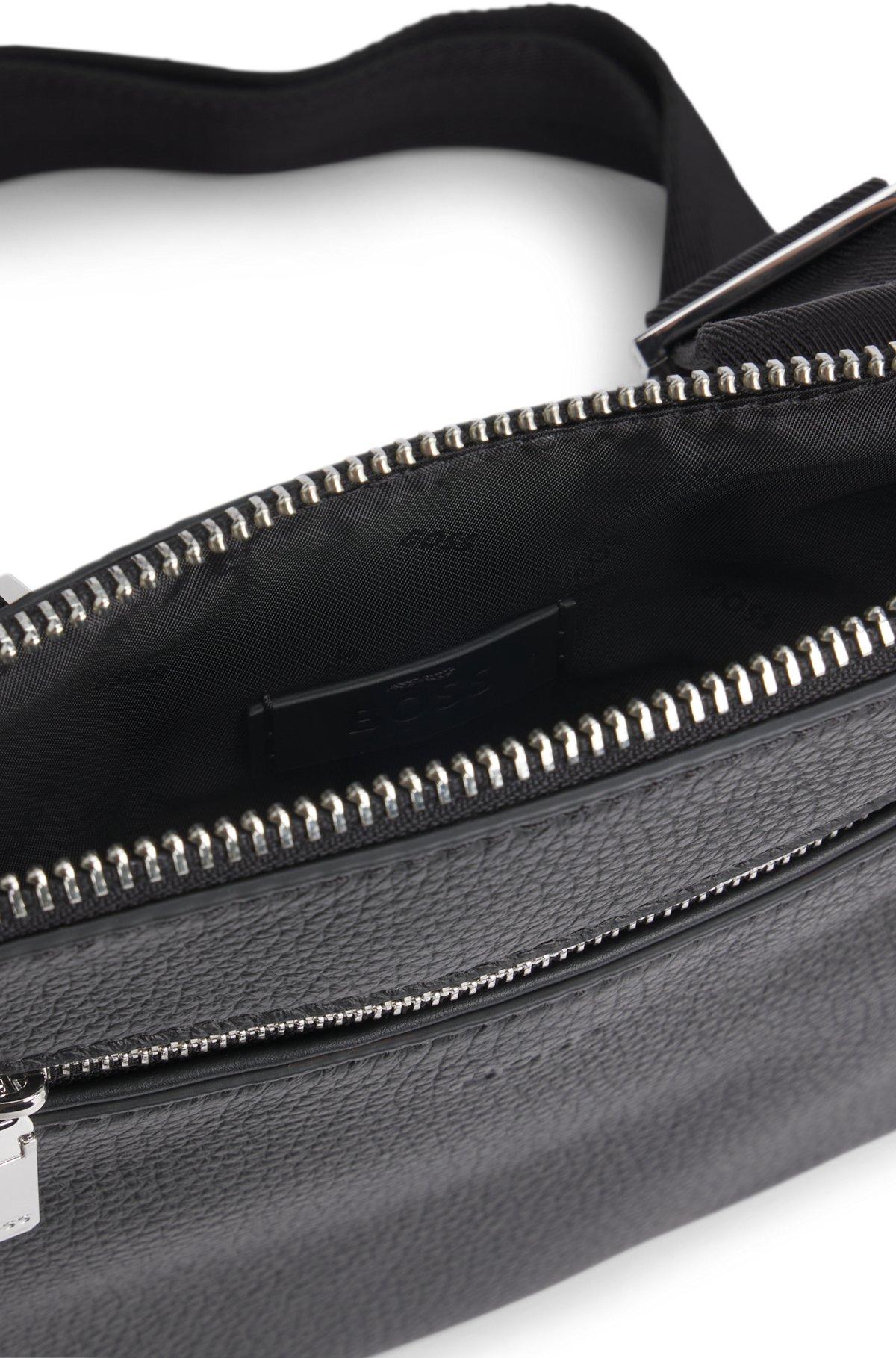 Embossed-logo envelope bag in Italian leather Product Image