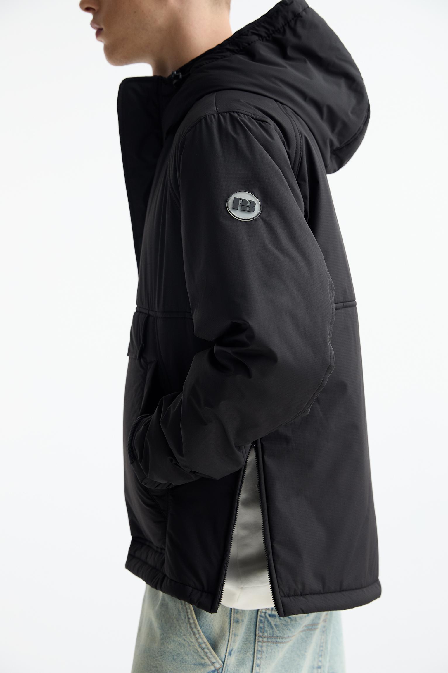 Jacket with pouch pocket and logo Product Image
