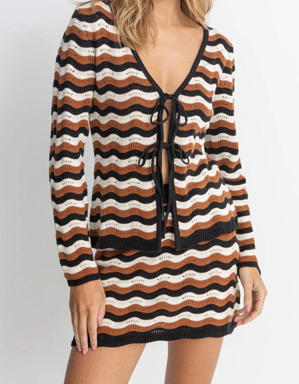 RHYTHM Venice Womens Mini Skirt - BLACK COMBO Product Image