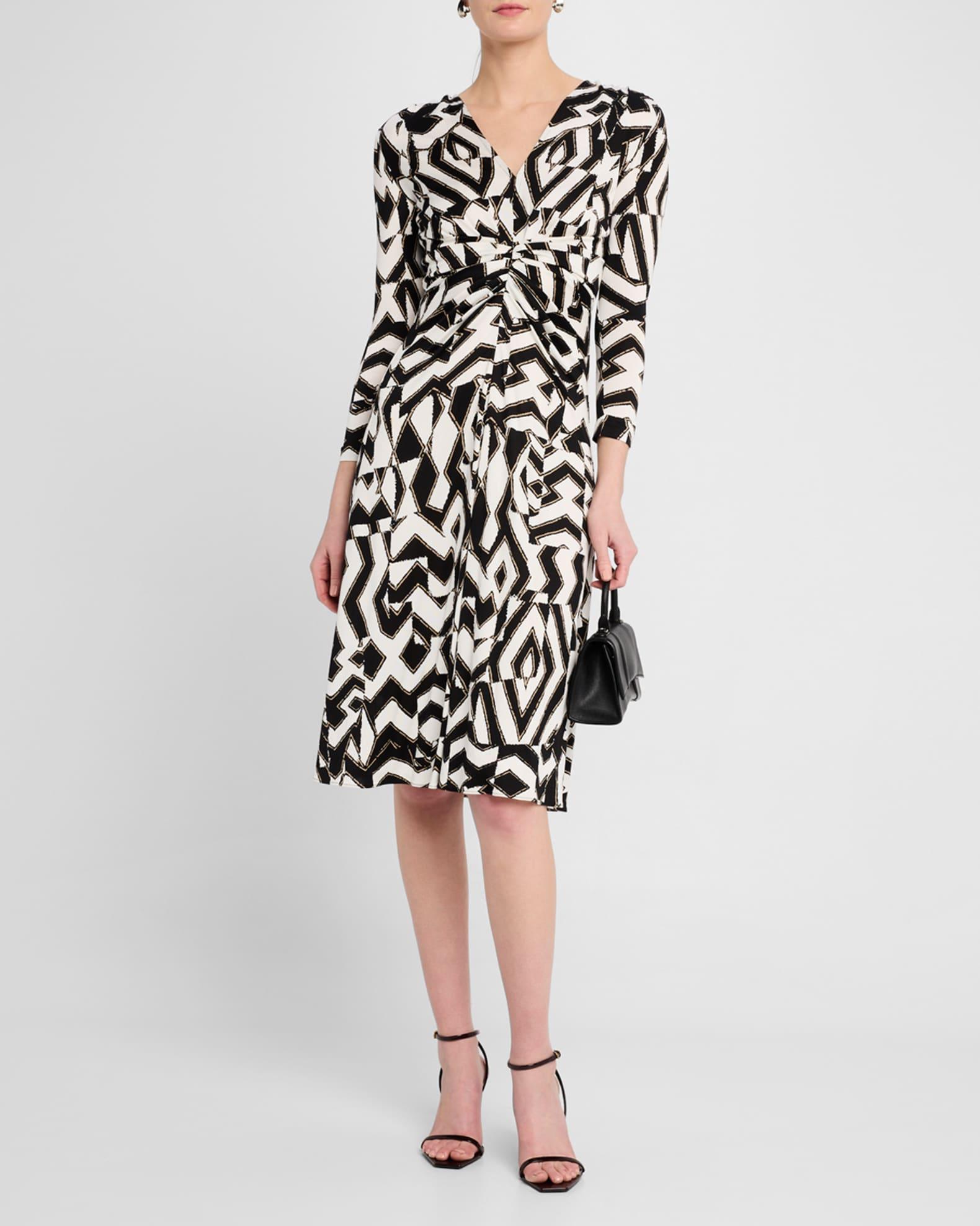 Jerome Pleated Geometric-Print Dress Product Image