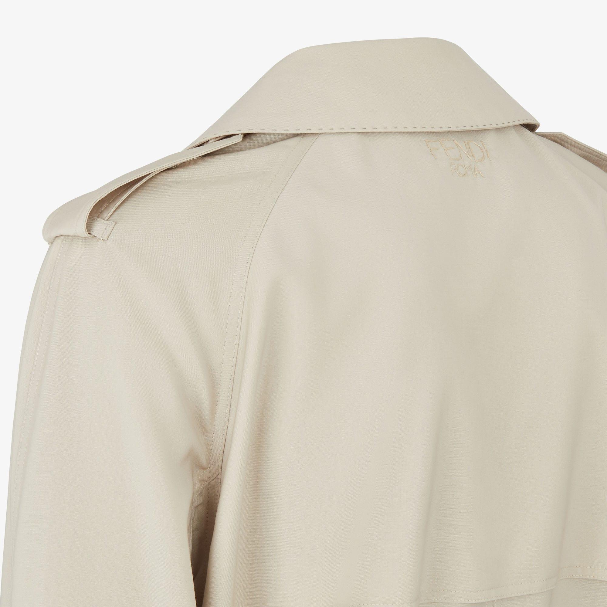 OvercoatBeige wool trench coat Product Image