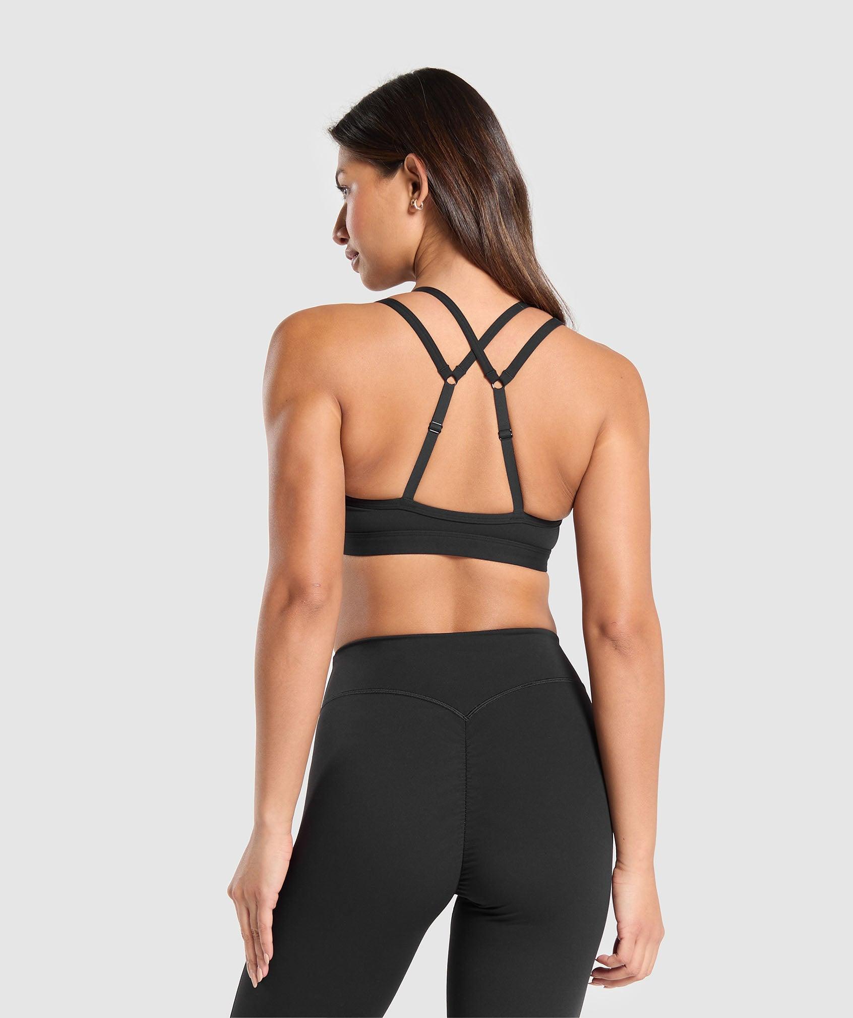 Gymshark Double Up Sports Bra - Black Female Product Image