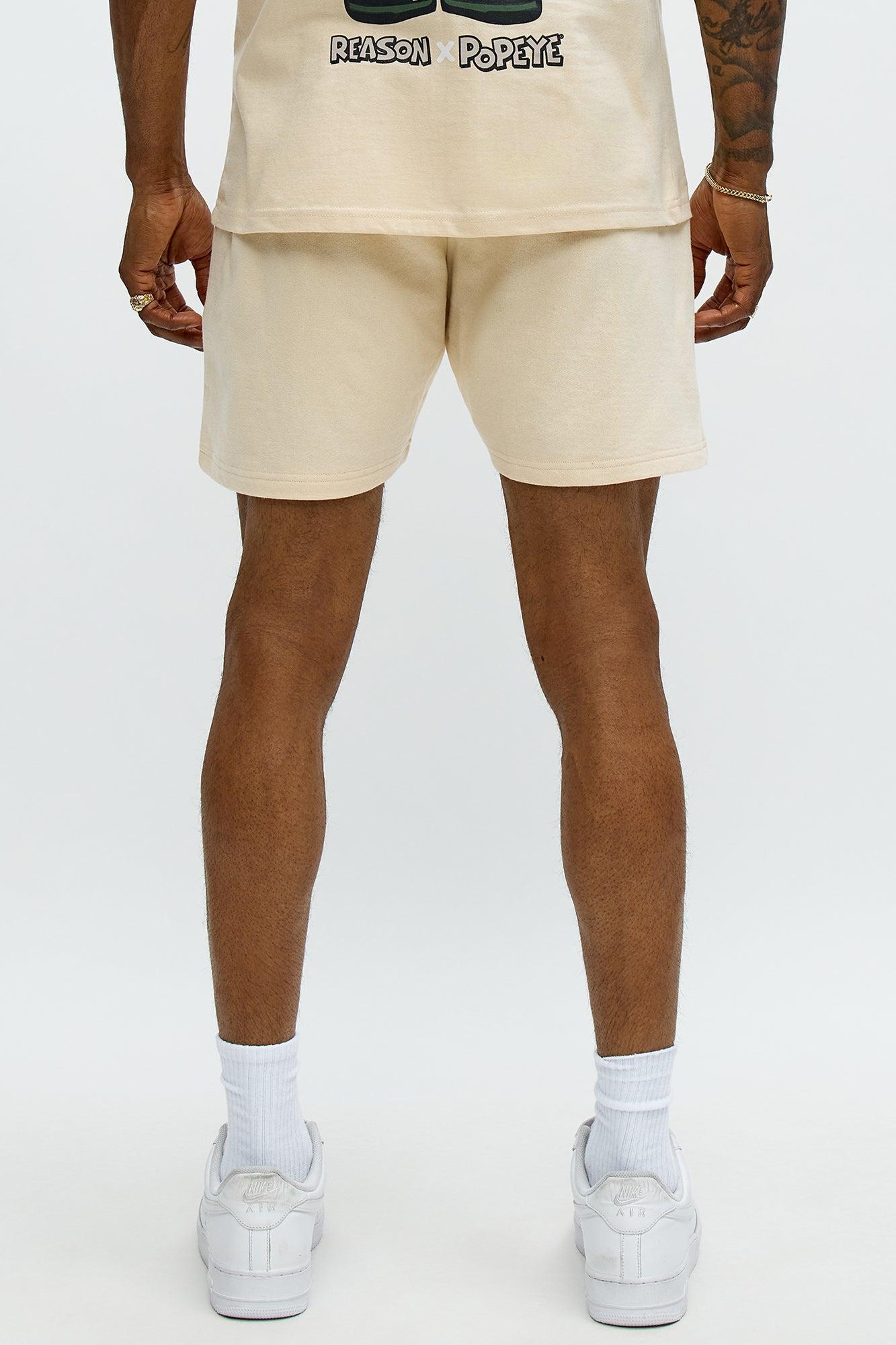 Popeye Wanted Sweatshorts - Tan Male Product Image