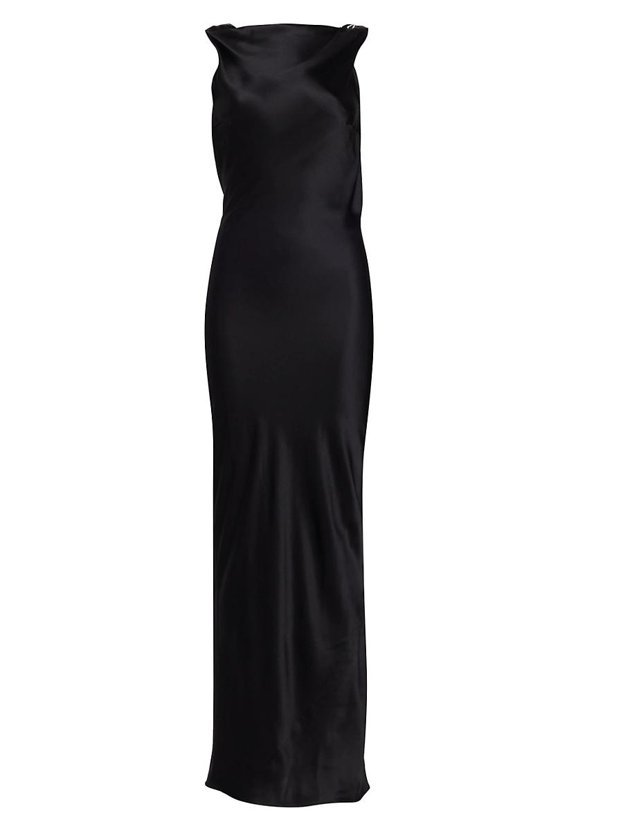 Womens Pierre Silk Satin Cowl Back Gown Product Image