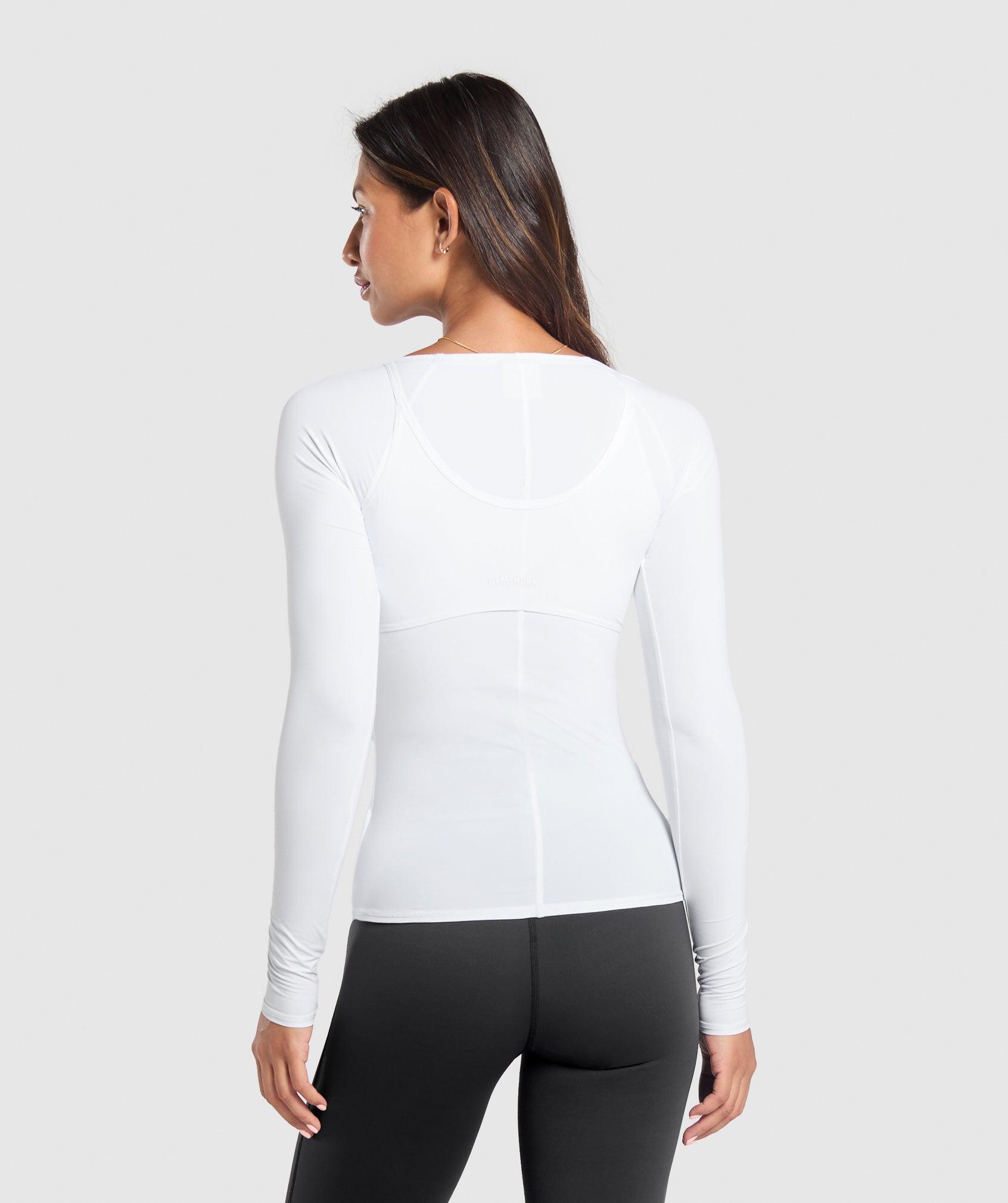 Gymshark Rest Day Buttery Soft Long Sleeve Top - White Female Product Image