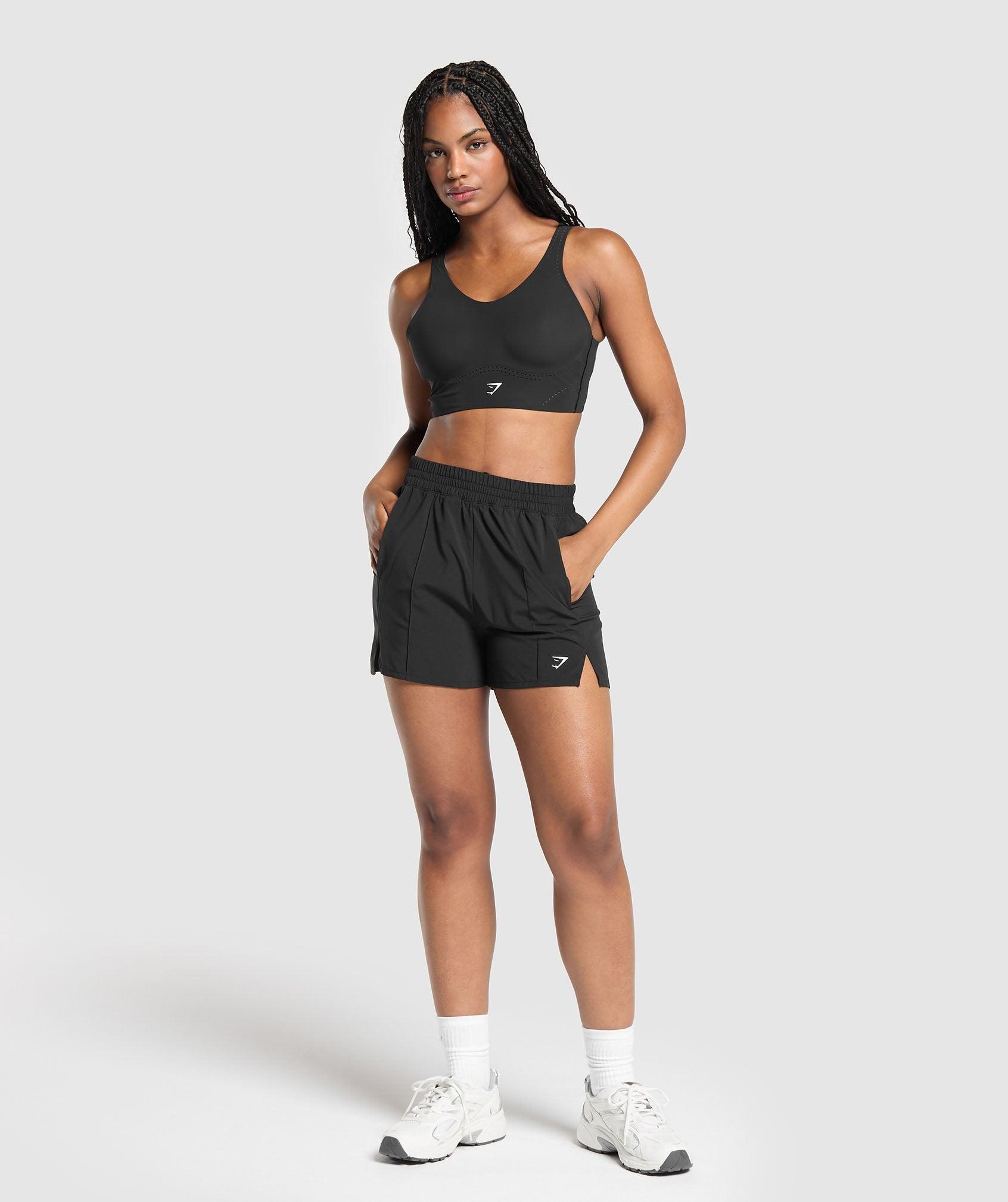 Gymshark Pintuck Shorts - Black Female Product Image