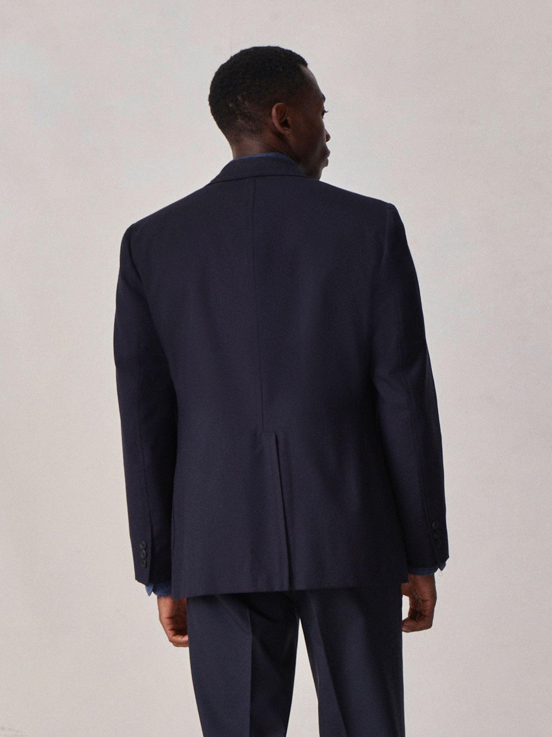 Navy Italian Three-Season Wool Graduate Blazer Product Image