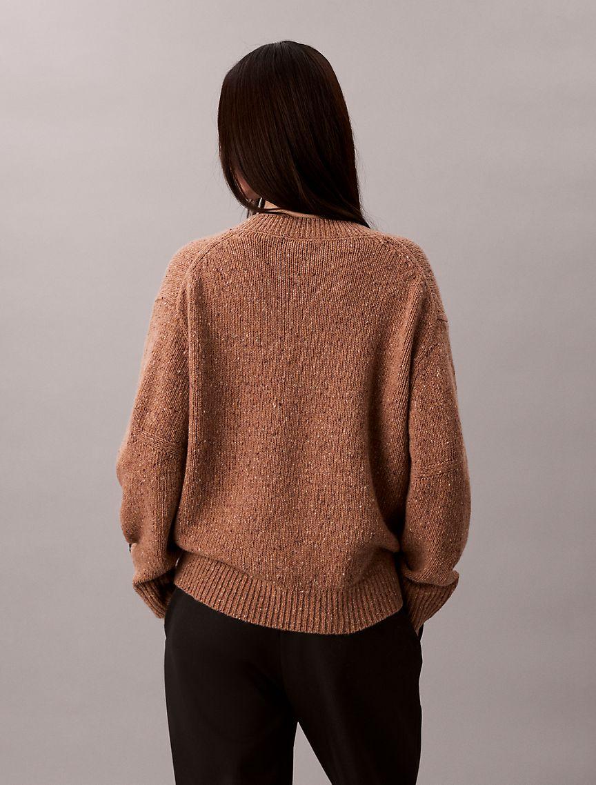 Chunky Relaxed V Neck Sweater Product Image