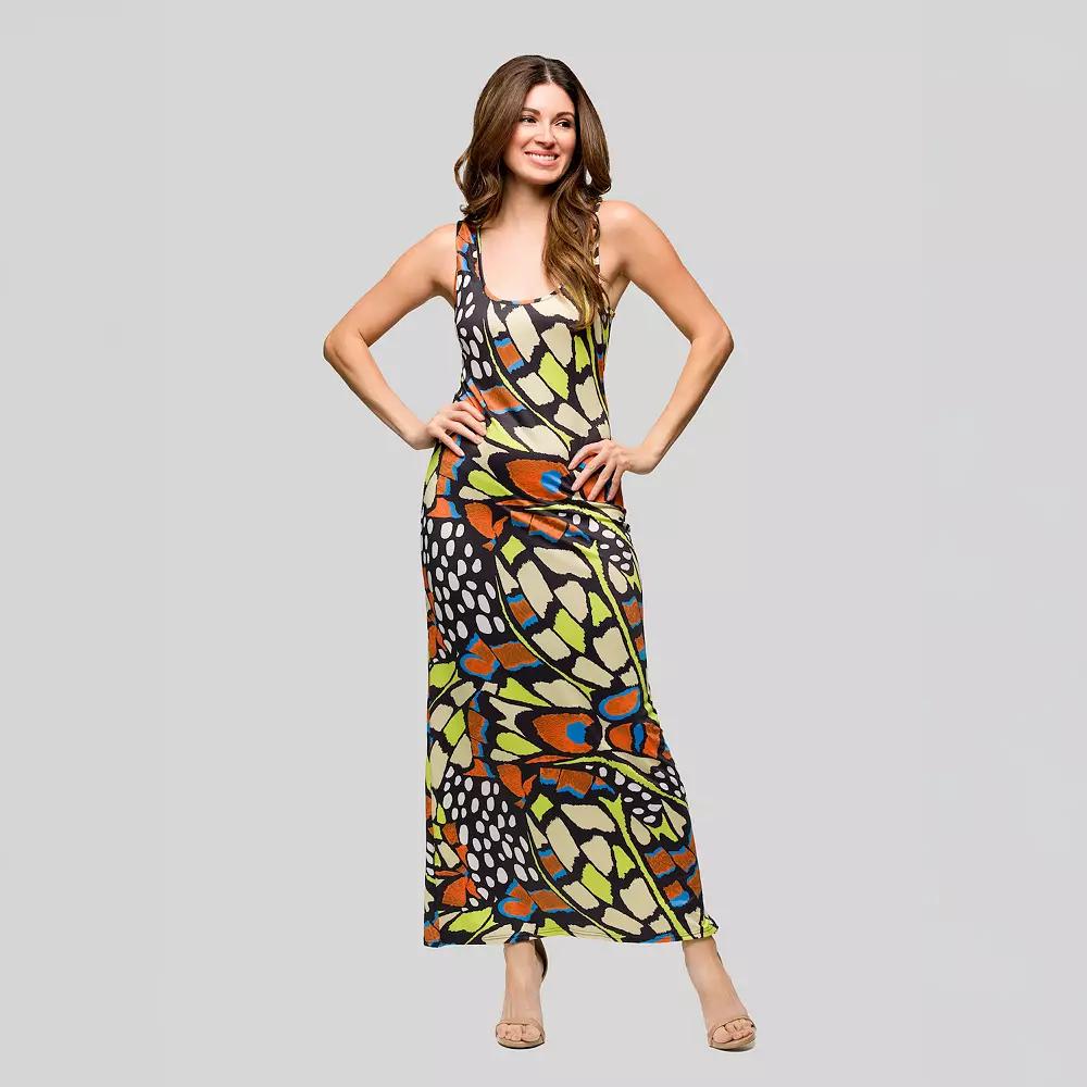 Women's 24Seven Comfort Apparel Razorback Casual Tank Maxi Dress,  Product Image