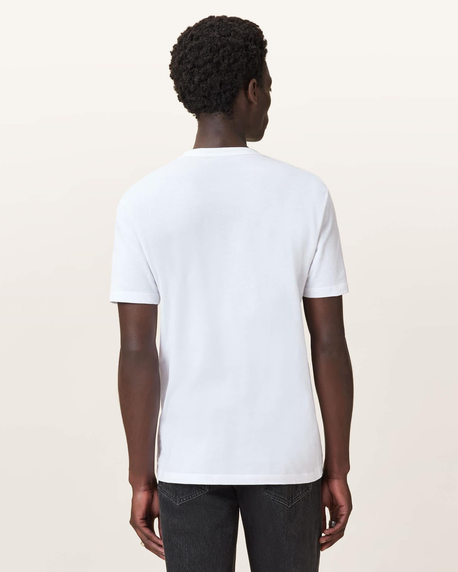 Brace Brushed Cotton T-Shirts 3 Pack OPT WHT/LILAC/BLUE | ALLSAINTS US Product Image
