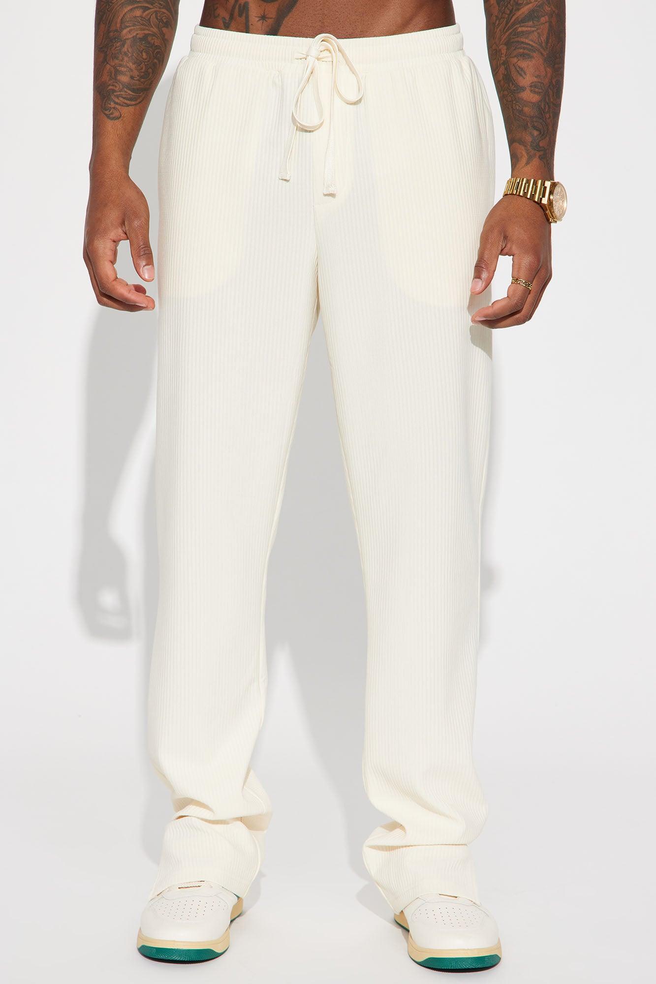 Show Up Slim Slit Pants - Off White Product Image