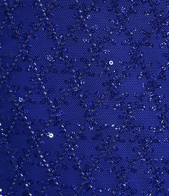 B. Darlin Sequin Embellished V-Neck Keyhole Front A-Line Mini Dress Product Image