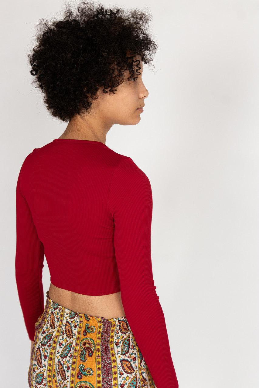 Seamless Long Sleeve Scoop Neck Shirt Product Image