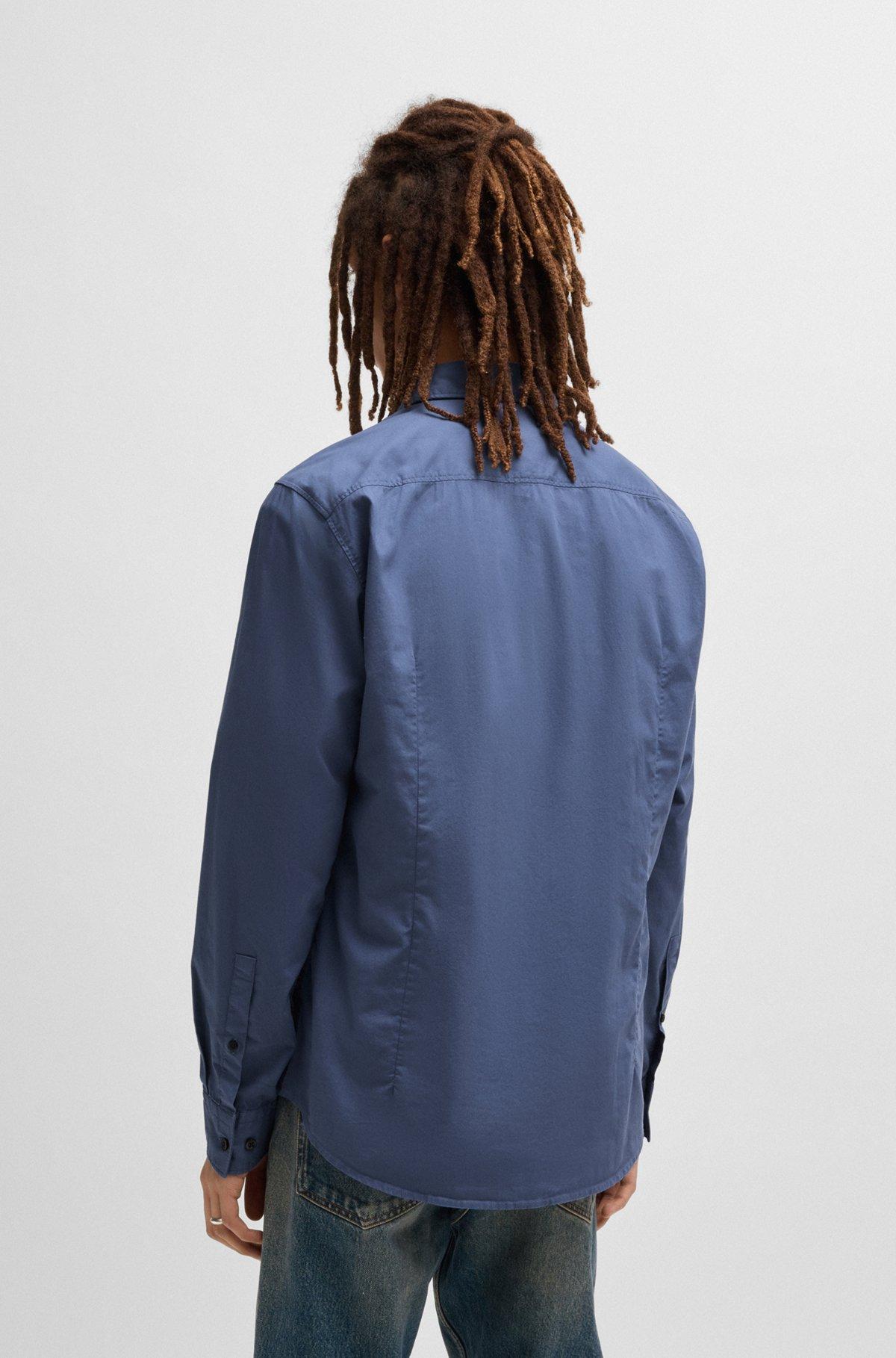 Slim-fit shirt in stretch-cotton canvas Product Image