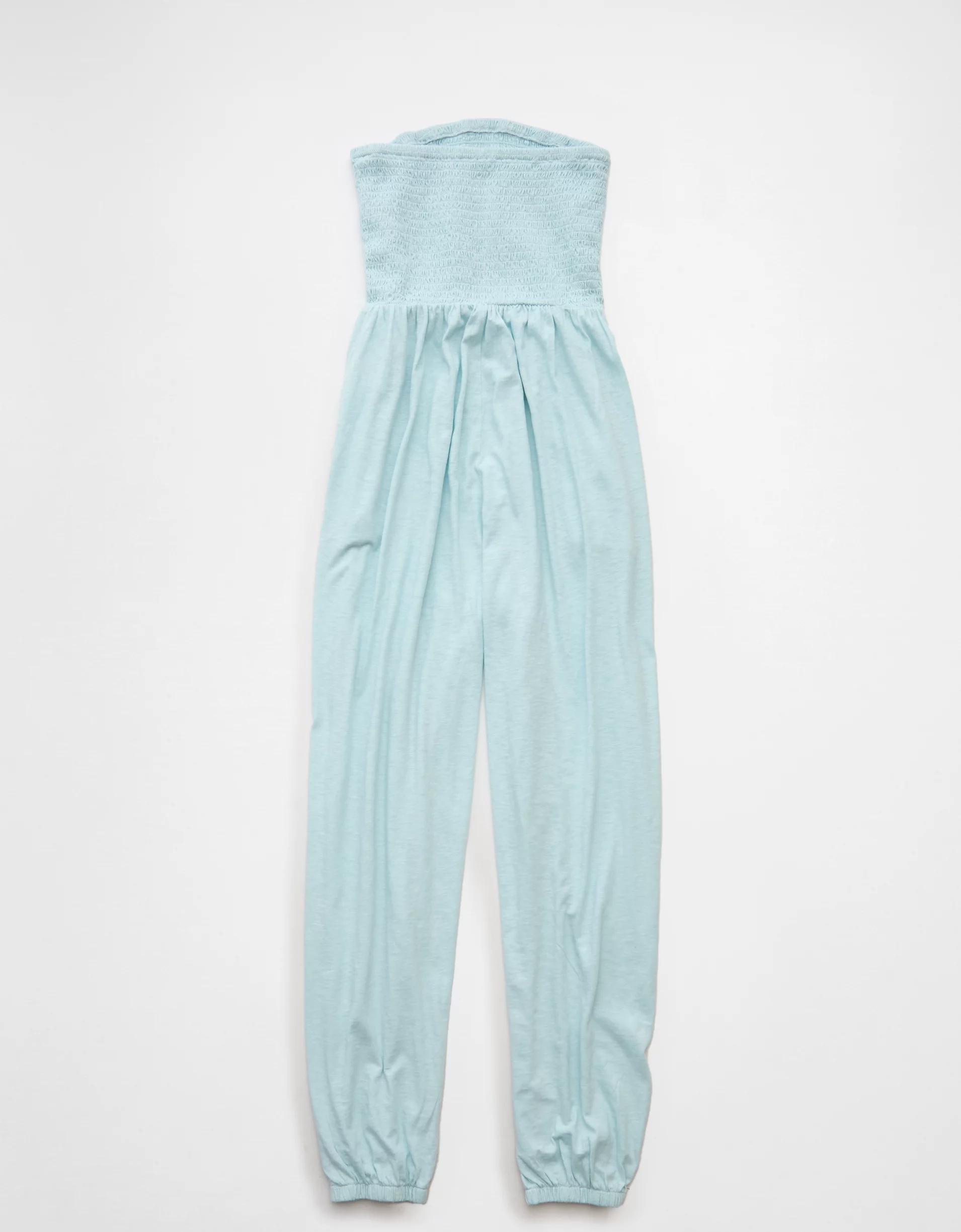 AE Sunchaser Knit Smocked Tube Jumpsuit Product Image