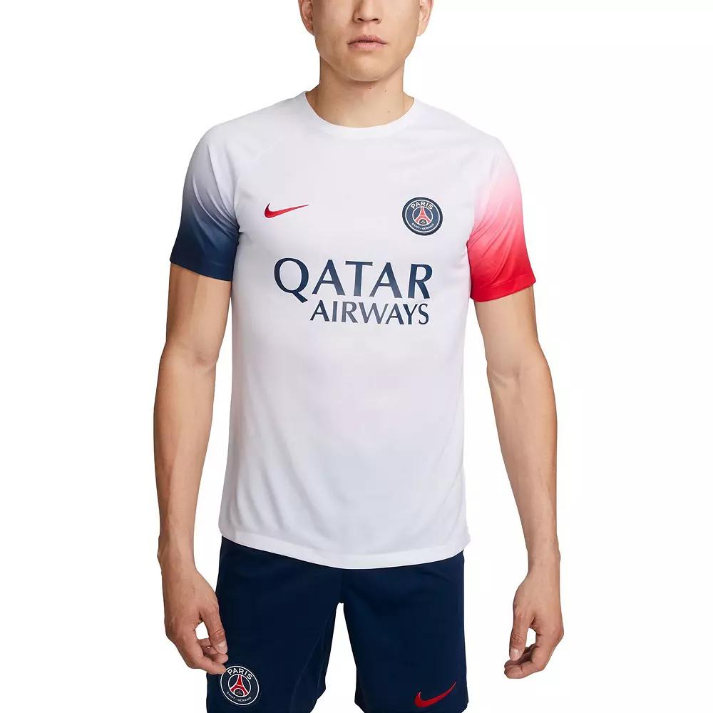 Men's Nike White Paris Saint-Germain 2023/24 Academy Pro Pre-Match Top,  Product Image