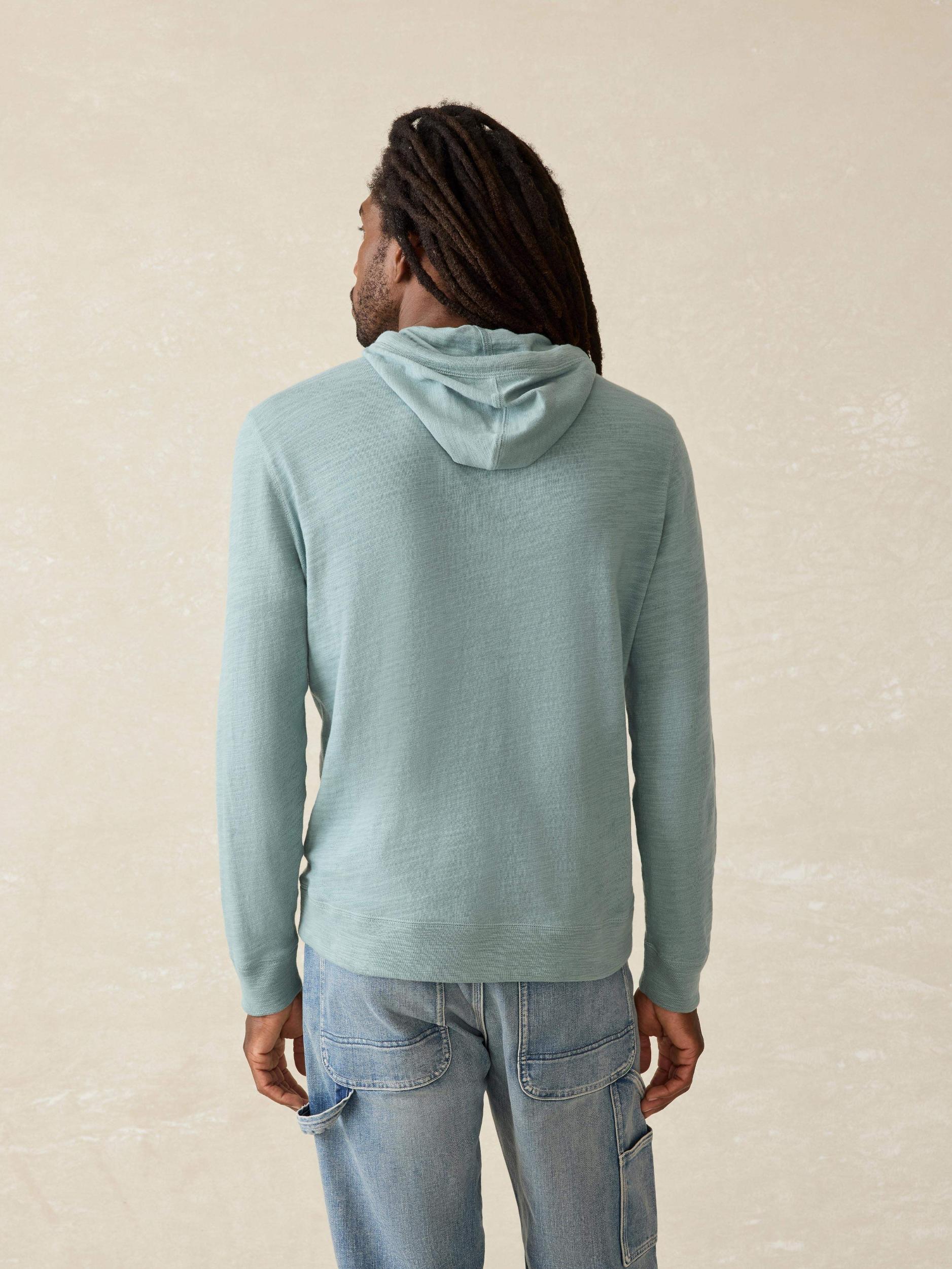 Sunwashed Midweight Organic Hoodie - Ocean Glass Male Product Image