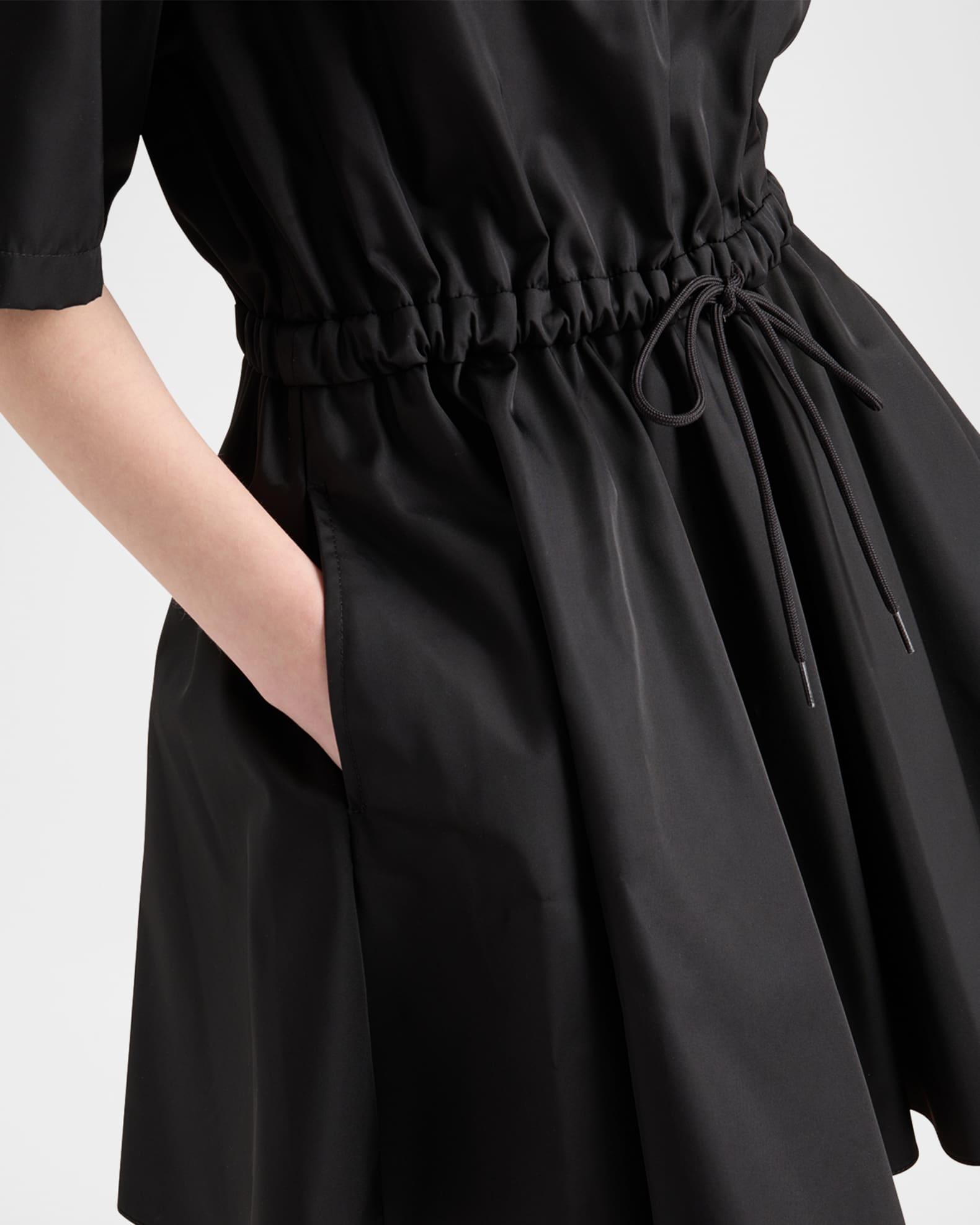 Re-Nylon Drawstring Fit-Flare Mini Dress Product Image