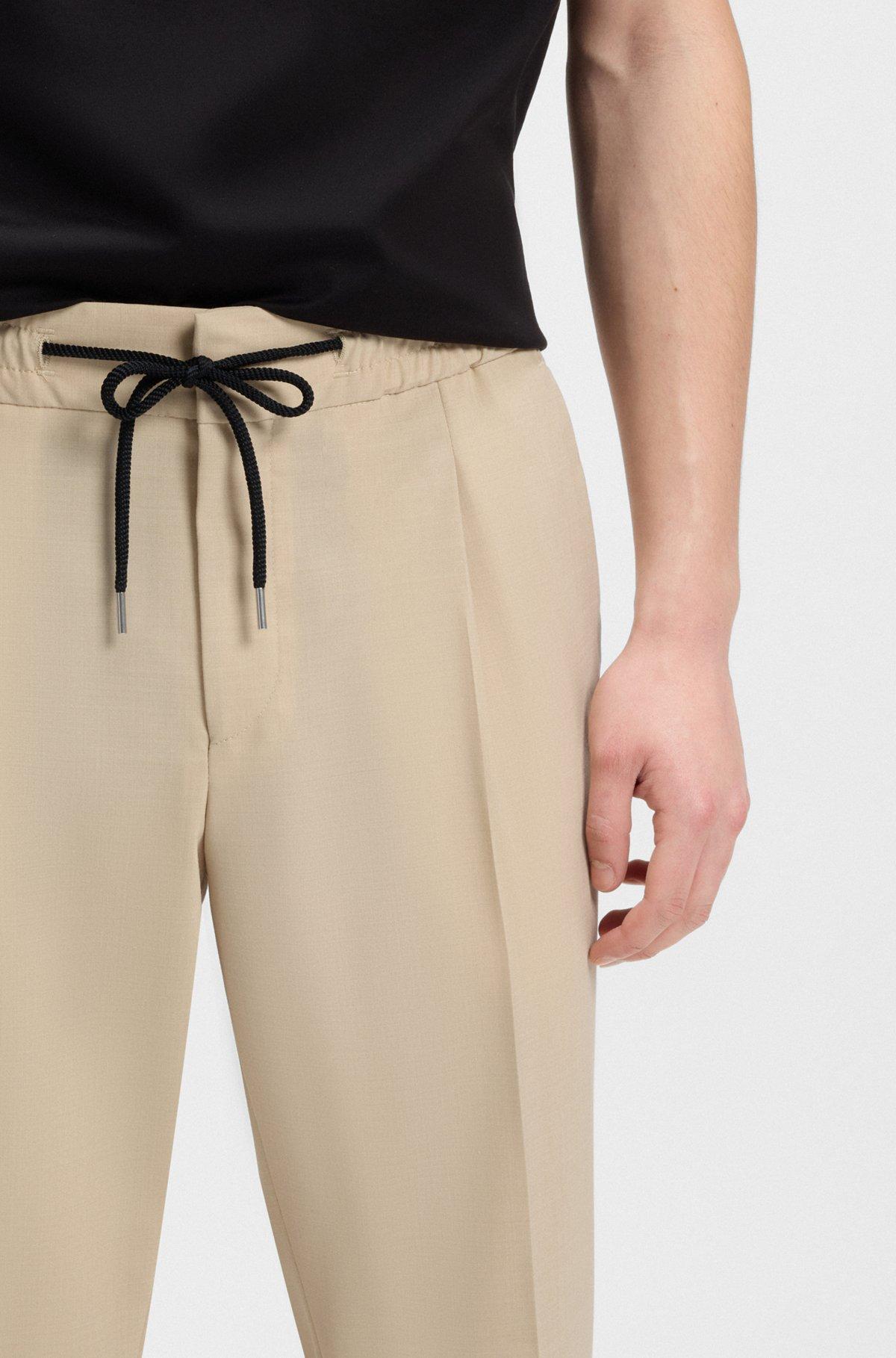 Slim-fit trousers in mohair-look dobby Product Image