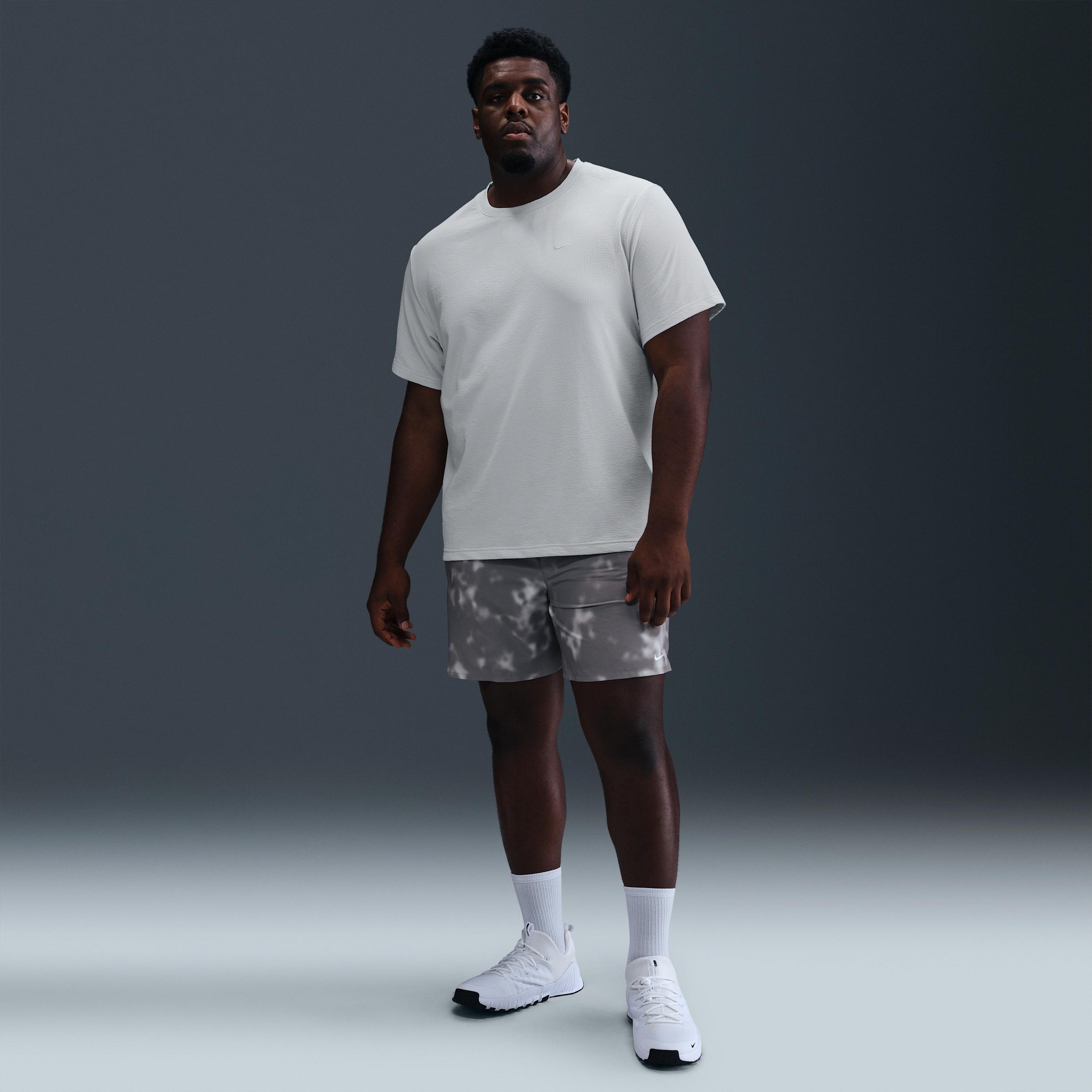 Nike Mens Primary Dri-FIT Seersucker Short-Sleeve Versatile Top | HJ4043-025 Product Image