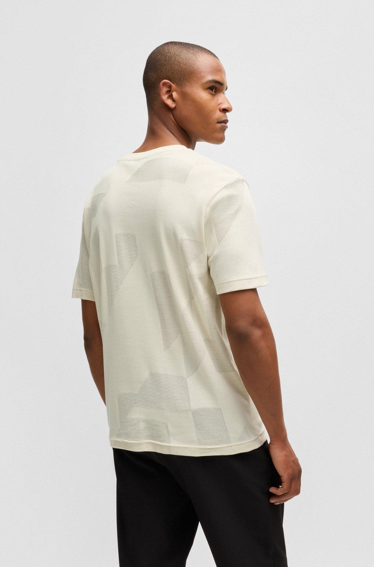 Cotton-jacquard regular-fit T-shirt with seasonal artwork Product Image