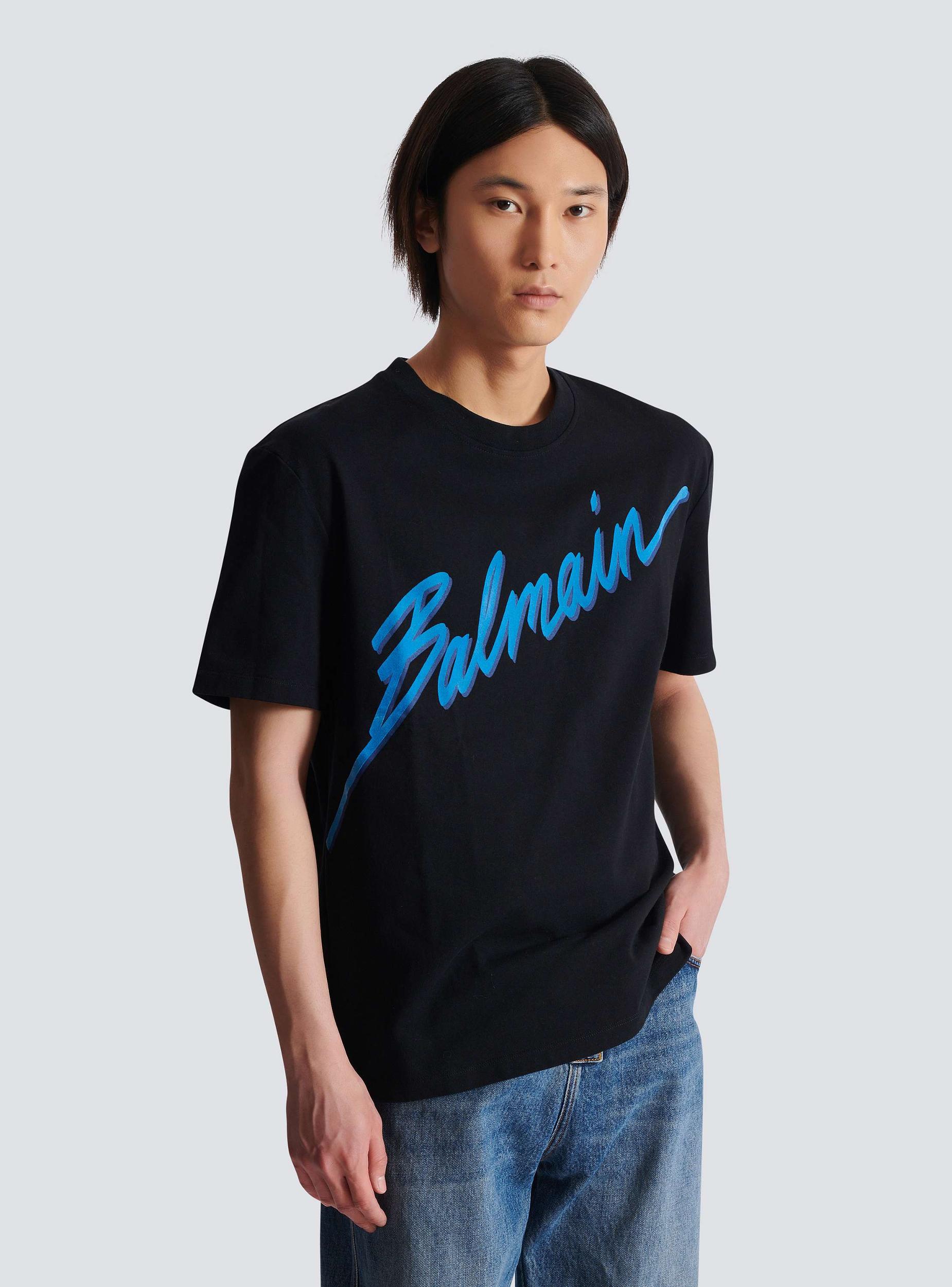 Balmain Lettre flocked T-shirt Product Image