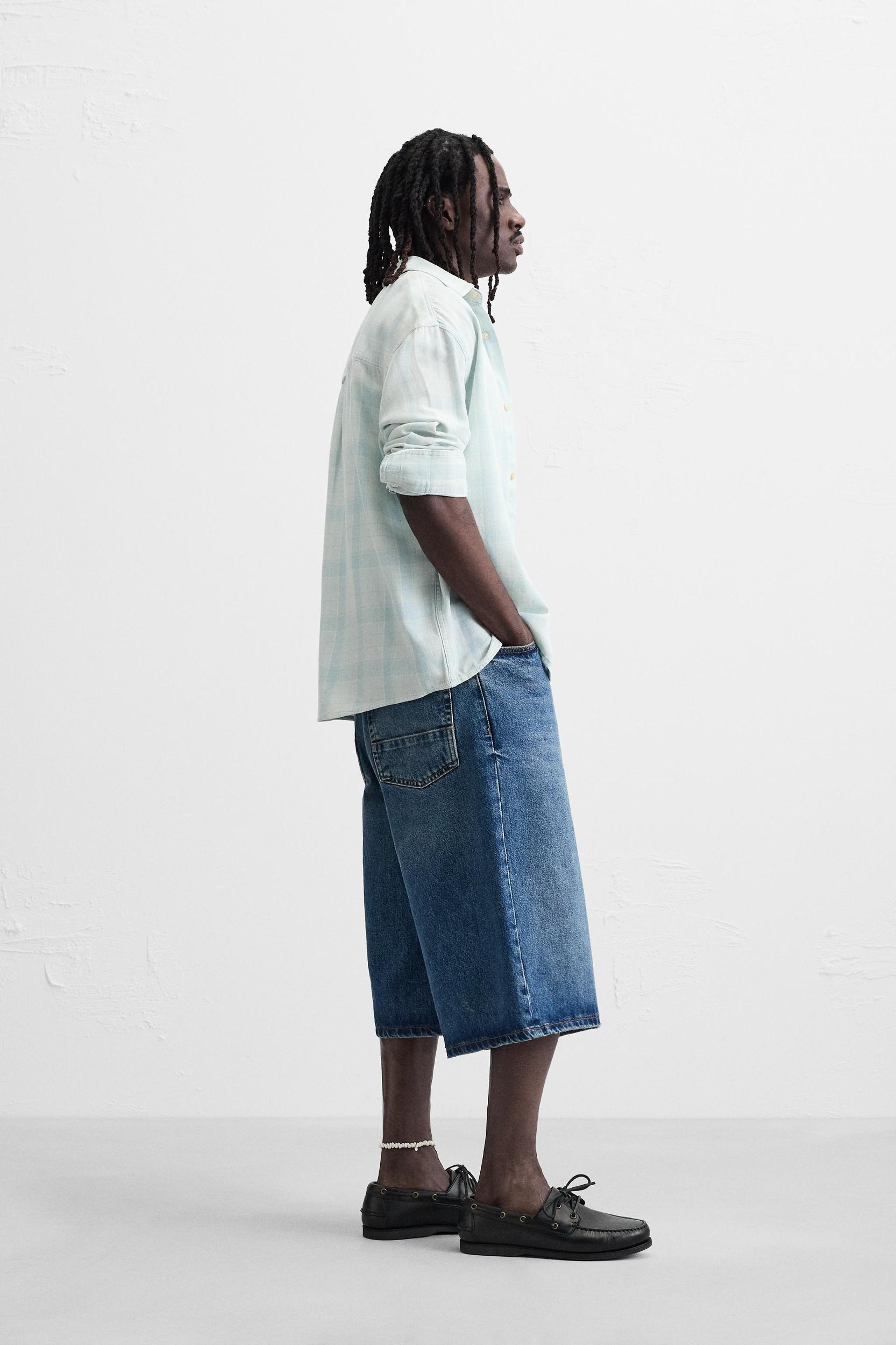 PLAID DENIM SHIRT Product Image