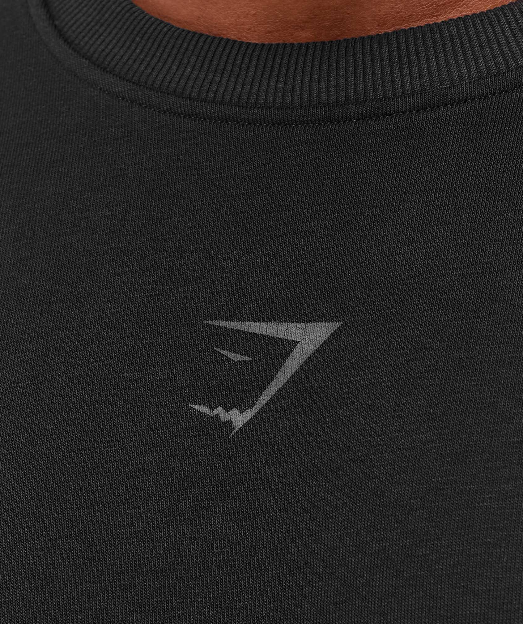 Gymshark Power Crew - Black/Asphalt Grey Male Product Image