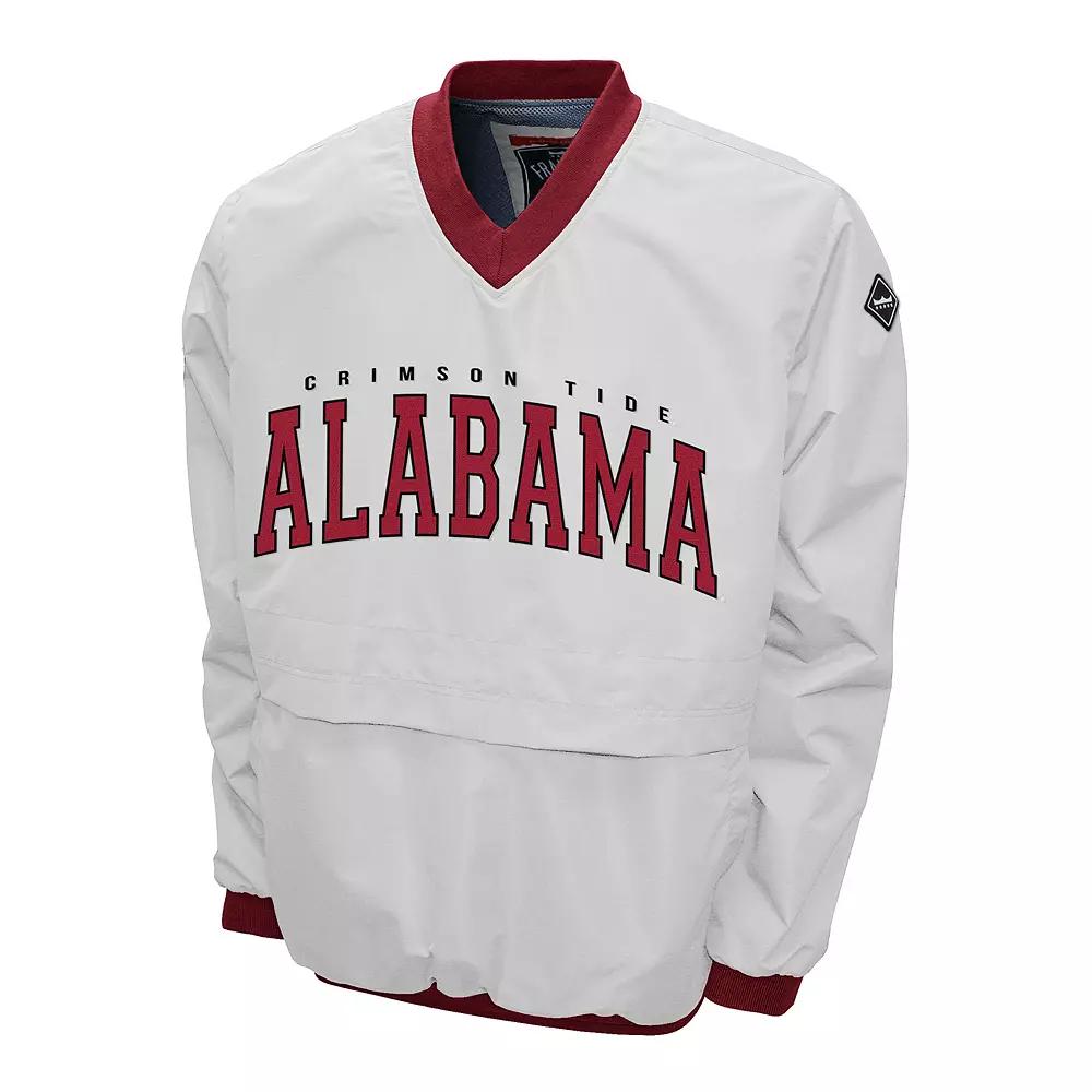 Men's Alabama Crimson Tide Members Windshell Pullover, Size: XL, White Product Image