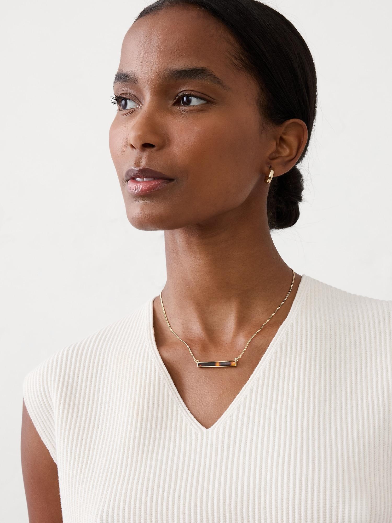 Mother of Pearl Bar Necklace Product Image