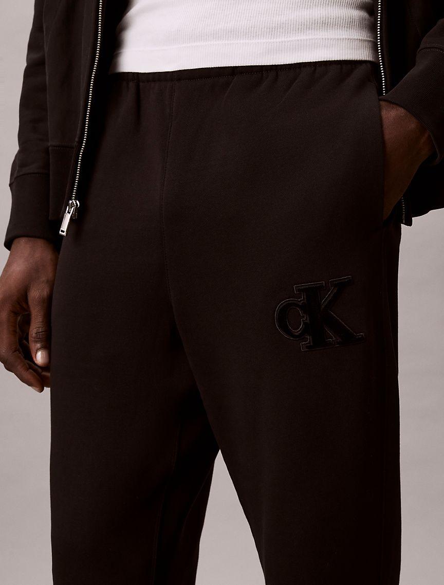 Fleece Monogram Patch Joggers Product Image