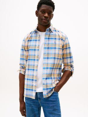 Regular Fit Madras Stretch Oxford Shirt Product Image
