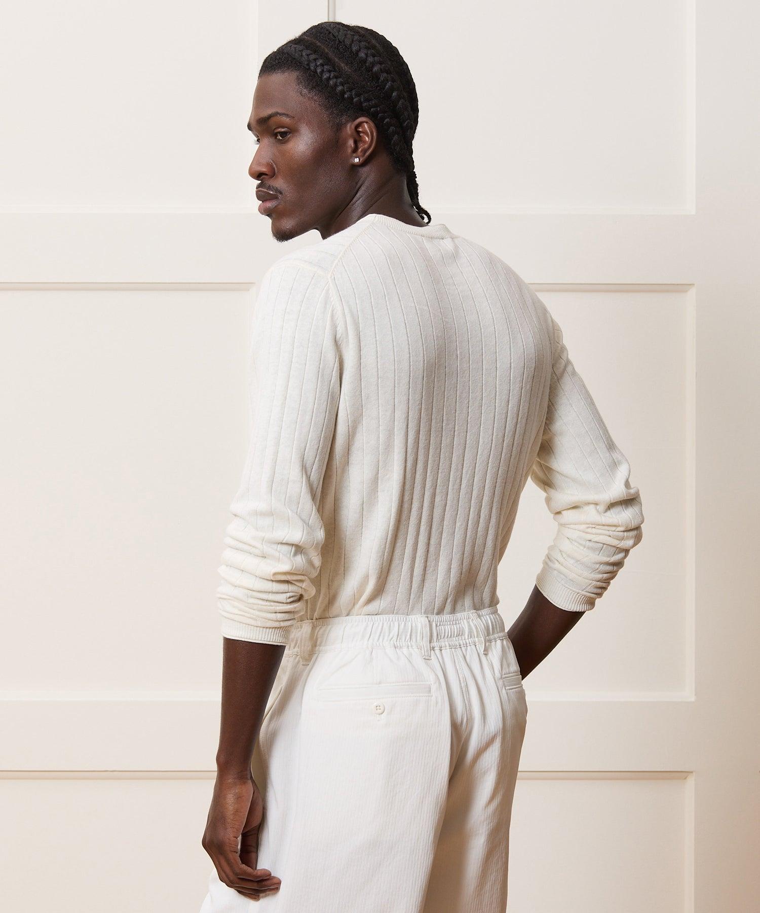 Lightweight Linen-Cotton Crewneck Sweater Product Image