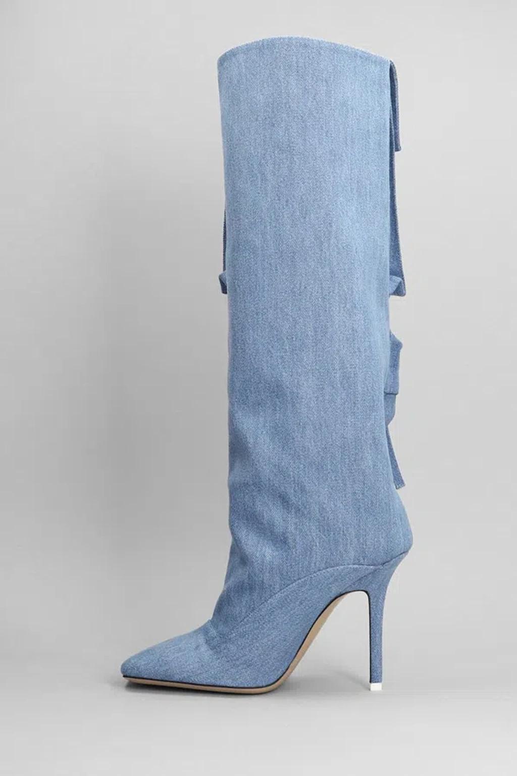 ATTICO Light Blue Fabric Boots Product Image