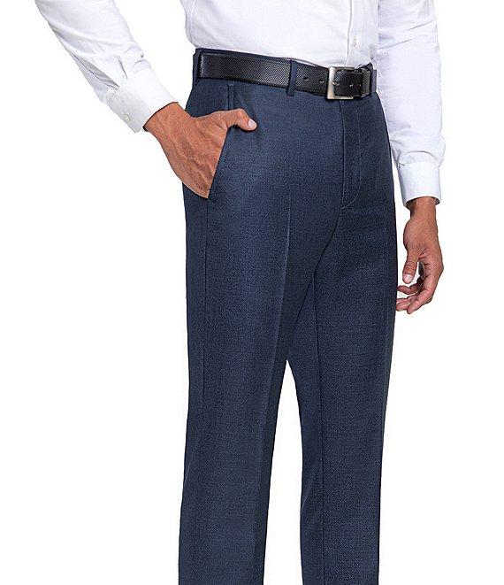 Santorelli Loro Piana® Modern Fit Flat Front Dress Pants Product Image