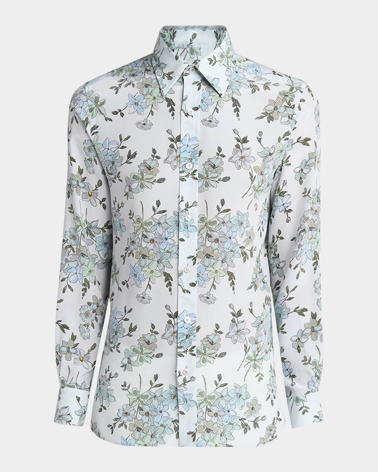 Men's St Tropez Silk Floral Sport Shirt Product Image
