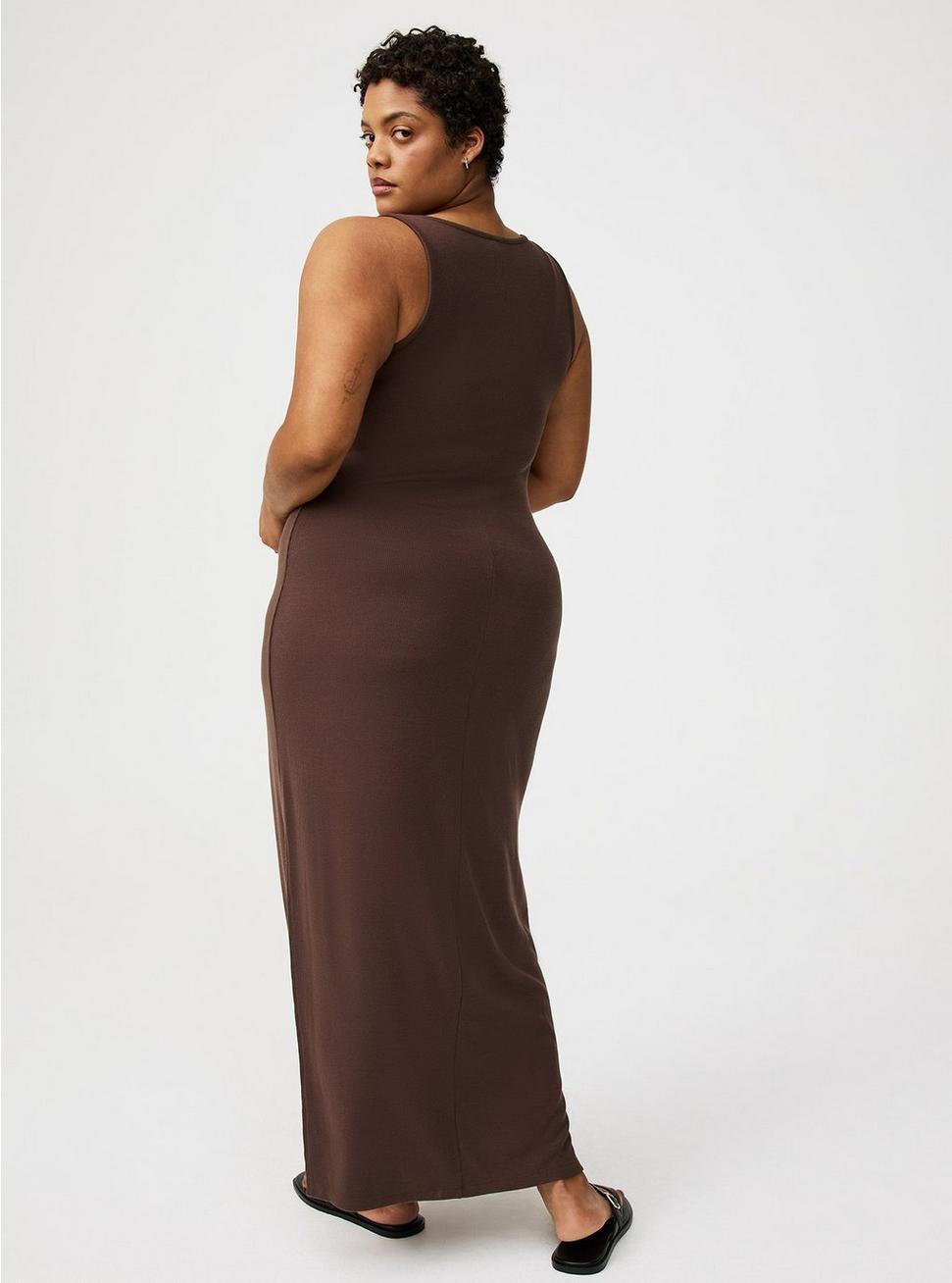 Side Slit Column Maxi Dress Product Image