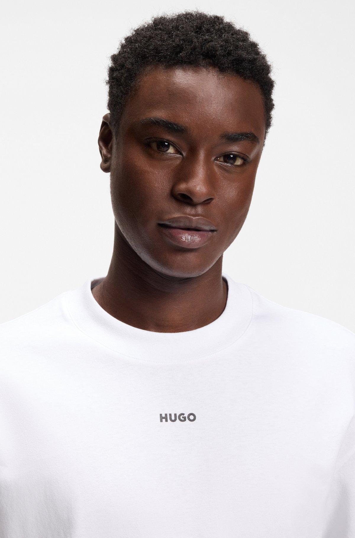 Relaxed-fit cotton-jersey T-shirt with logo print Product Image