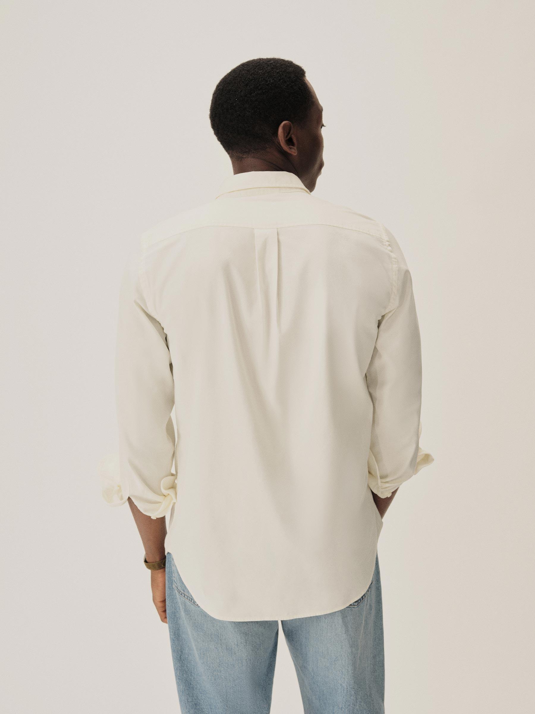 Natural Draped Twill One Pocket Shirt Product Image