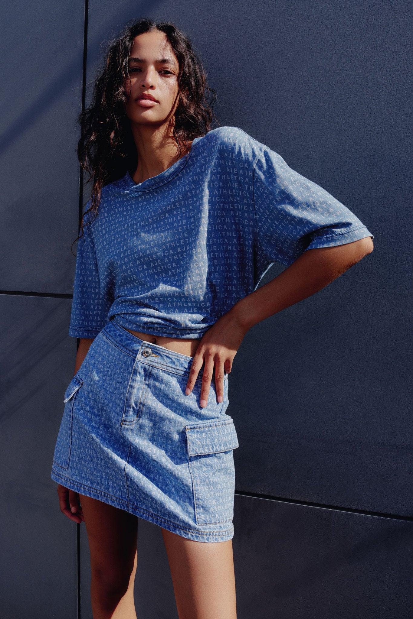 Logo Denim Mini Skirt 650 Product Image