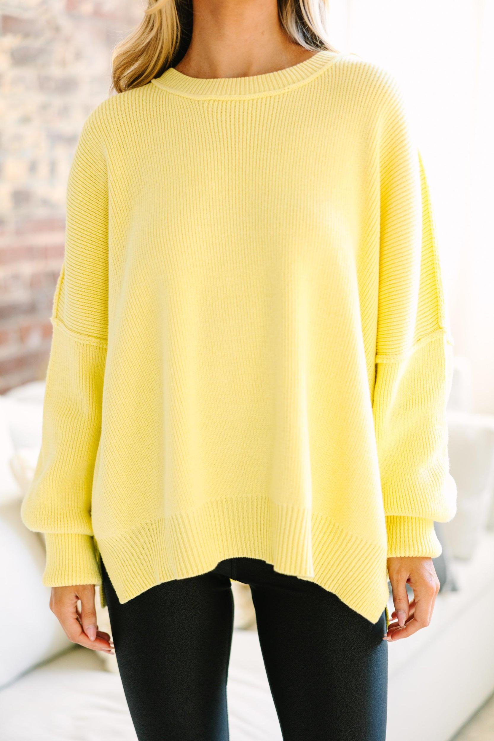 Give You Joy Yellow Dolman Sweater Female Product Image