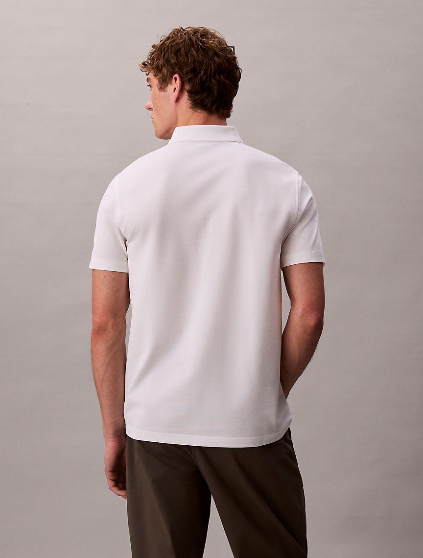 Tech Pique Zip Polo Shirt Product Image