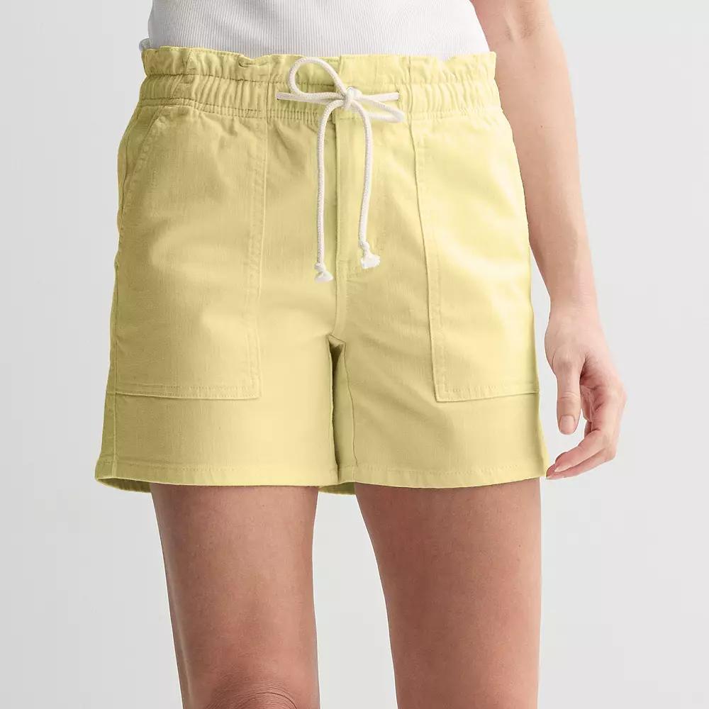 Women's Sonoma Goods For Life® Paper Bag Waist Shorts, Size: XL, Lovely Yellow Product Image