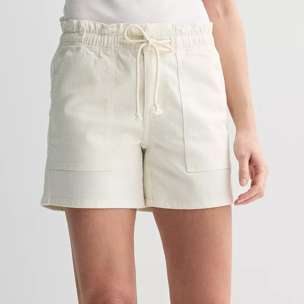 Women's Sonoma Goods For Life® Paper Bag Waist Shorts, Size: Large, Polar Beige Product Image