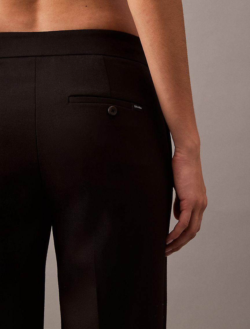 Wool Gabardine Blend Flared Pants Product Image