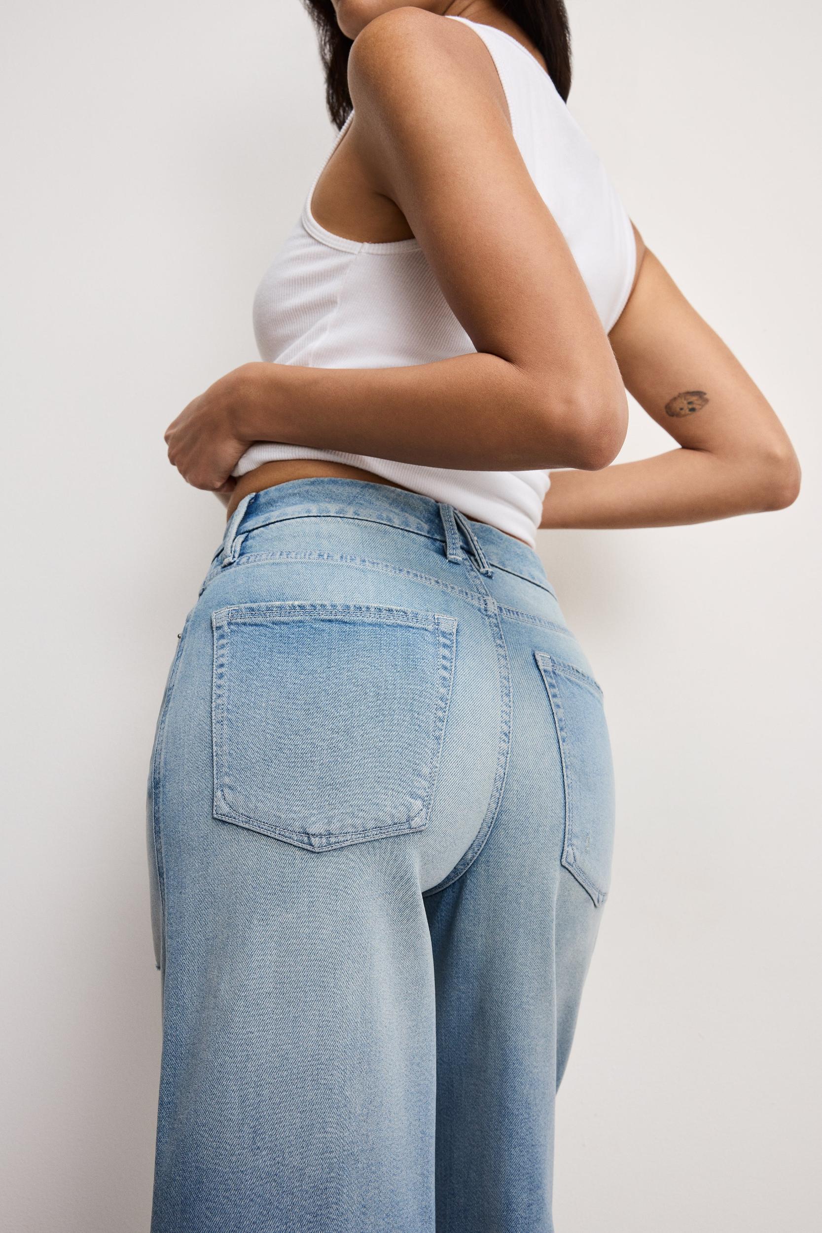 GOOD SKATE WIDE CROPPED JEANS | INDIGO958 Product Image