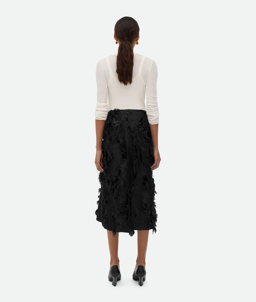 Women's Viscose Fil Coupe Skirt in Black Product Image